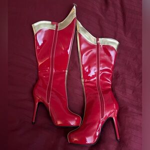 Wonder Woman stiletto boots for Halloween